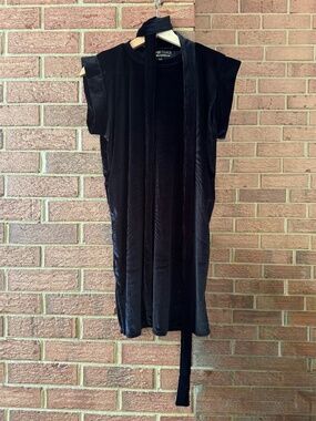 Jennafer Grace Black Velvet Tunic with Tie